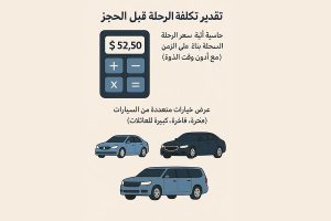 تقدير تكلفة الرحلة قبل الحجز
